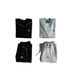 "Premium Cotton Embroidered Sweatshirt & Sweatpants Set - Men's & Women's Casual Business Attire (Black, Grey, Brown, XS-XL)"_viptrois.com