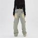 FUIV Casual Pants Men's Spring And Autumn American Washed Yellow Mud High-End Straight Wide Leg Jeans_viptrois.com