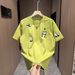 Men's Clothing Summer New Style High Weight Heavy Duty Light Sensitive Color Changing Panda Three Dimensional Embroidery Cartoon Short Sleeved T Shirt_viptrois.com