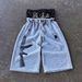 Men's Mid-Length Hip Hop Streetwear Gray Printed Five-Point Casual Shorts Loose Retro Trendy Summer Fashion_viptrois.com