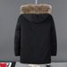 Men's Clothing Silk cotton jacket wholesale winter warm thick Silk cotton jacket large fur collar white duck Silk cotton thick coat wholesale_viptrois.com