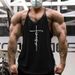Men's Fitness Vest Summer Thin Shoulder Strap Bottoming Shirt American Loose I-shaped Back Pure Cotton Muscle Men's Gym Tide_viptrois.com