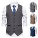 Star Same Retro Single-breasted Three-dimensional Pocket Men's Suit Vest Casual Business_viptrois.com