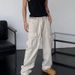 Loom European And American Style High Street Loose Large Pocket Cargo Hip Hop Trendy Straight Pants Men_viptrois.com