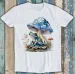 Mushroom And Blue Frog Toad Watercolor Funny Gift Tee T Shirt Mens Womens Tees Top 1849_viptrois.com
