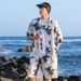 Men's Clothing Summer Handsome Loose Short Sleeved Shirt Beach Shorts Casual Two Piece Suit_viptrois.com