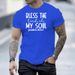 Bless The Lord Oh My Soul Psalm 103:1 Printed T-Shirt, Summer Men's Casual Short Sleeve Top_viptrois.com