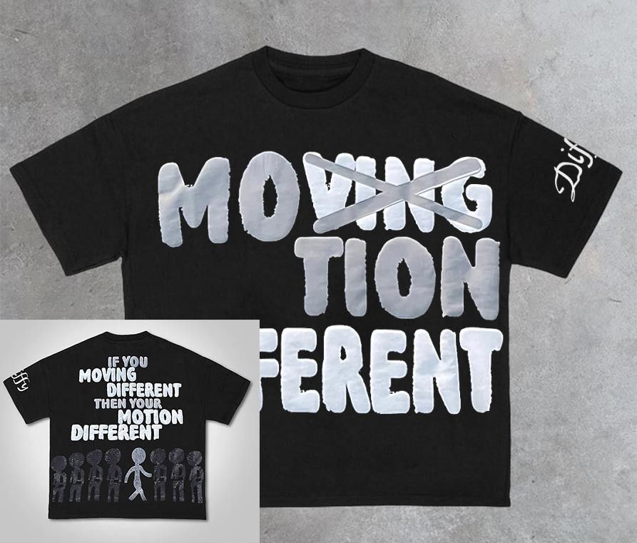 Men's Clothing Front And Back Printed Trendy Short Sleeved T Shirt_viptrois.com