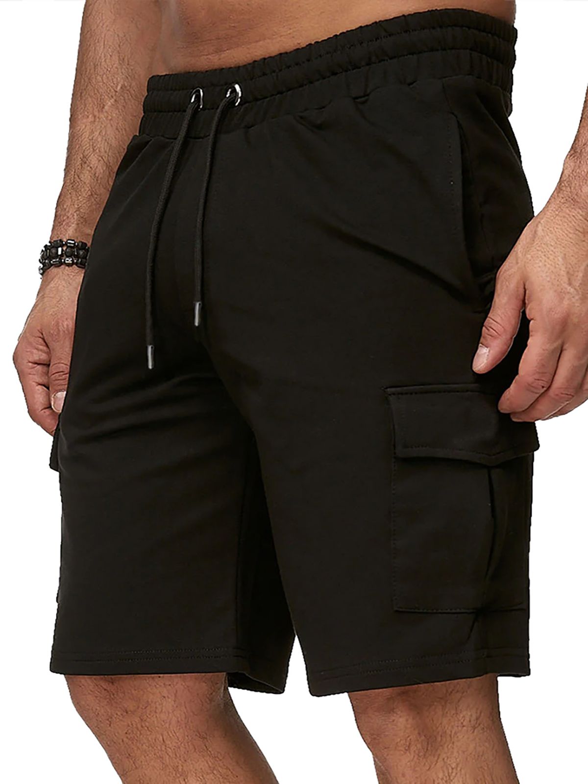 Large Size Men's Short Sports Overalls With Multiple Pockets Shorts Fitness Pants Sports Casual Shorts_viptrois.com