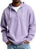 European And American New Heavyweight Long-Sleeve Hooded Jacket Men, Solid Color Loose Trendy Men's_viptrois.com