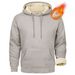 Loom 2025 Cross-Border Autumn Winter New Fleece Lined Thickened Warm Casual Men's Solid Color Hooded Sweatshirt_viptrois.com