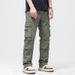 New multi-pocket men's jeans, loose straight workwear wide-leg trousers_viptrois.com