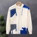 Men's Clothing Men's Round Neck Contrast Color Sweater Autumn New Men's Clothing Youth Trendy Casual Sweater Loose_viptrois.com