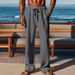 Men's Clothing New Men's Vertical Striped Ripped Casual Sports Fashion Trousers_viptrois.com
