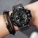 Fashion Men's Couple Female Student Watch Multi Function Luminous Sports Fashion Waterproof Alarm Clock LED Electronic Watch_viptrois.com