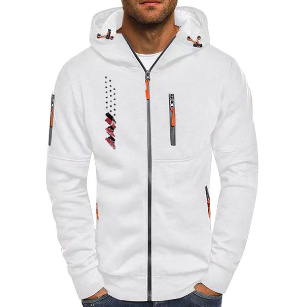 Men's Zip-Up Hoodie – Slim Fit Pullover With Side Pockets, Lightweight Poly-Cotton Blend For Gym & Casual Wear (White, Gray, Black, Navy) – S To Xxxl_viptrois.com