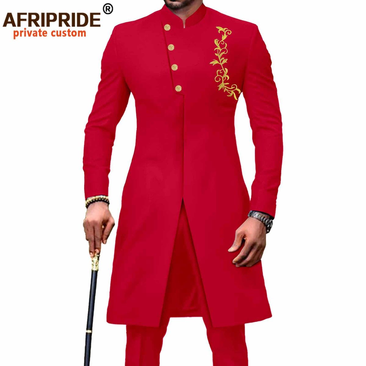 Men's clothing African men slim two piece set_viptrois.com