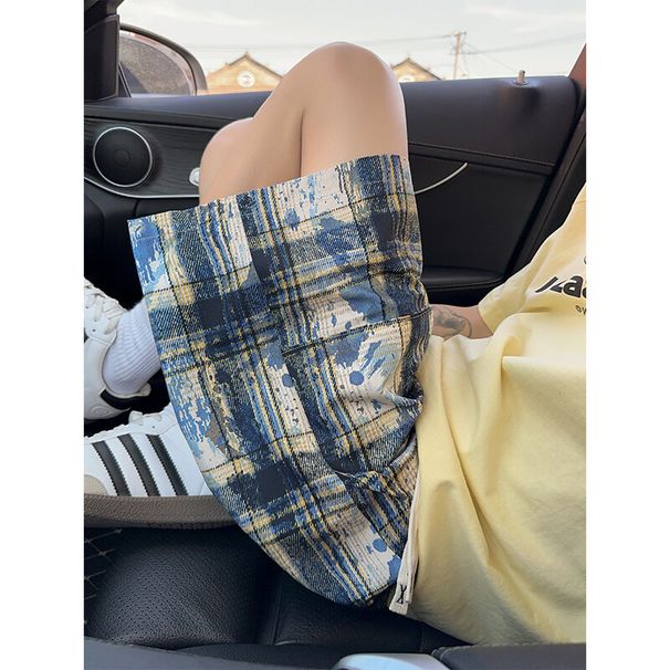 Men's Retro Tie Dye Casual Shorts High Street Style Summer Thin Loose Straight Leg Five Point Beach Wear_viptrois.com