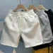 Herren-Shorts, Vier Jahreszeiten, Laufshorts Für Herren, Lässige Jogging-Shorts, Wellenmuster, Einfarbig, Kordelzug, Sport-Shorts Für Herren_viptrois.com