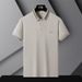 popular Casual Collared Polo Shirt For Men, Versatile Business Workwear, New Spring/summer Loose-fitting Solid_viptrois.com