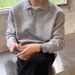 Teenage Collar Sweater Men's Autumn/Winter Warm Solid Color Long Sleeve Knitted Sweater Thread Clothes_viptrois.com