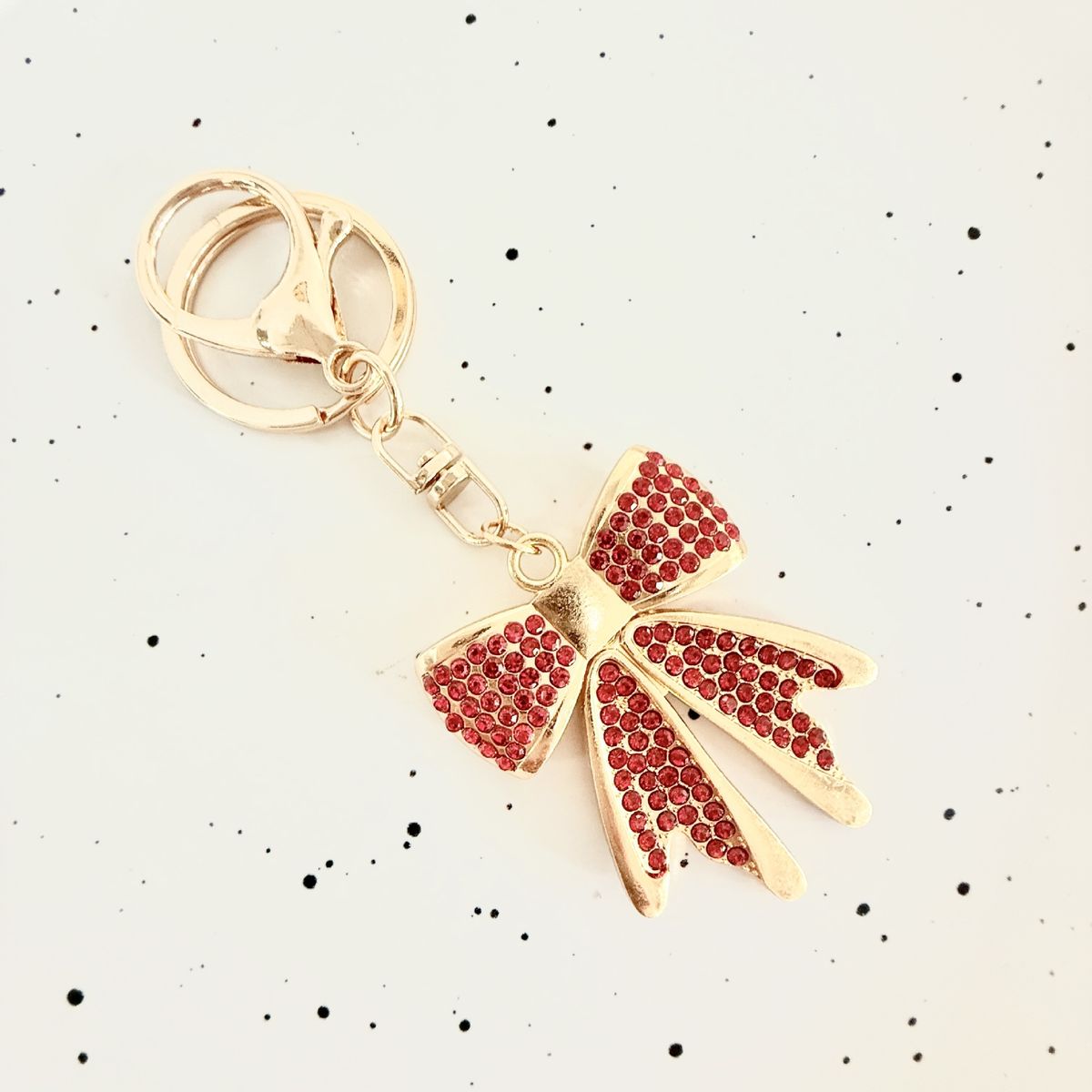Diamond Bow Car Keychain Metal Cute Women's Bag Pendant Keychain Ring Pendant Accessories Business Gift_viptrois.com