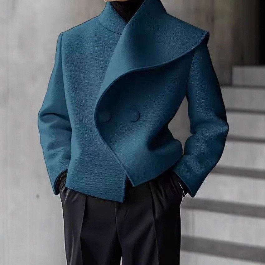 Autumn And Winter New European And American Hot Selling Men's Double Breasted Jacket Small Suit_viptrois.com