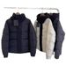 Pure Madeira Down Black Warrior Solid Color Hooded Short Unisex Puffer Jacket Men's Coat_viptrois.com