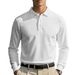 Men's Waffle-Knit Long Sleeve Polo Shirt – Relaxed Fit With Asymmetrical Detail (White/Black/Yellow/Burgundy/Light Grey/Sky Blue, S-XXXL)_viptrois.com