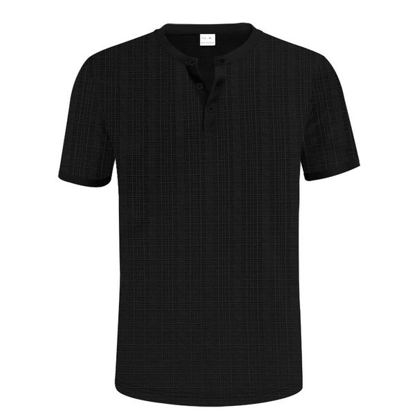 Men's T Shirts 2025 Summer New Men's Cotton And Linen Breathable Casual Henry Shirts Fashionable Short Sleeved Tops_viptrois.com