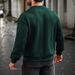 Men's Long Sleeve Casual Pullover Hoodie - Soft Cotton Blend Crewneck Sweatshirt For Fall & Winter, Relaxed Fit Streetwear_viptrois.com