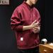 Men's Stand Collar Heavyweight Polo Sweatshirt - Oversized Fit Autumn Streetwear Style_viptrois.com