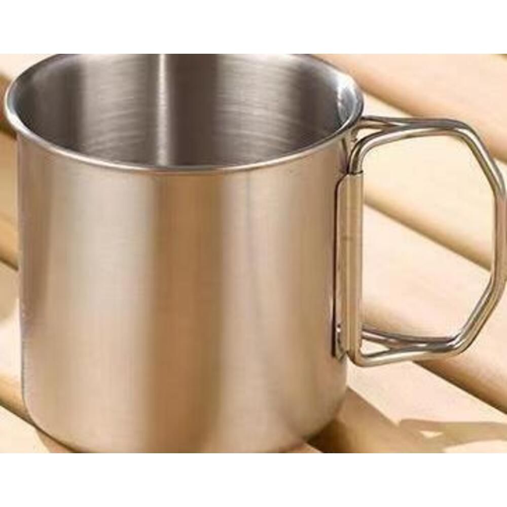 Collapsible Water 304 Stainless Steel Outdoor Special Metal Mug Tea Camping Portable Coffee Cup_viptrois.com