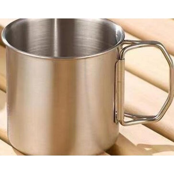 Collapsible Water 304 Stainless Steel Outdoor Special Metal Mug Tea Camping Portable Coffee Cup_viptrois.com