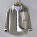 Workwear Shirt Jacket Men's Loose All Cotton Casual Spring Retro Pure Cotton Cardigan Shirt_viptrois.com