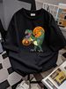 Funny Halloween Dinosaur Pumpkin Scary T Rex Boys Dino T-Shirt Slightly Graphic Print Round Neck Short Sleeve Women Top Graphic Tees Designer Clothes Summer Breathable Casual Top For Everyday Wear Women Unisex Fashion Comfortable Stylish Versatile_viptrois.com