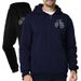 Men's Casual Hoodie & Jogger Set - Fleece-Lined Comfort Fit For Spring/Fall - Streetwear Athleisure Outfit In Black, Navy, Grey & Khaki (S-XXXL)_viptrois.com