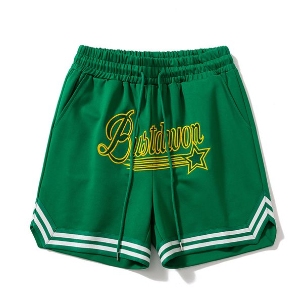 Men's Clothing Summer Sports Basketball Shorts Men New Trendy Brand Embroidered Letters Drawstring Four Point Pants Casual Shorts_viptrois.com