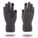 Sports Gloves Skiing Cycling Motorcycle Hiking Touch Screen Gloves Men's Gloves Warm With Fleece Thickened Finger Knitting Touch Screen_viptrois.com