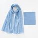 Women's Scarves Modal Solid Color Breathable Elastic Bucket Hat Plus Pearl Chiffon Same Color Scarf Headband 2 Piece Set_viptrois.com