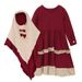 Kids’ Clothing Long Sleeved Dress + Headscarf Two Piece Children's Clothing Ins_viptrois.com