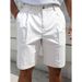 Men's Solid Color Casual Five-Point Pants Slim Fit Straight Leg Business Golf Sports Shorts Summer_viptrois.com