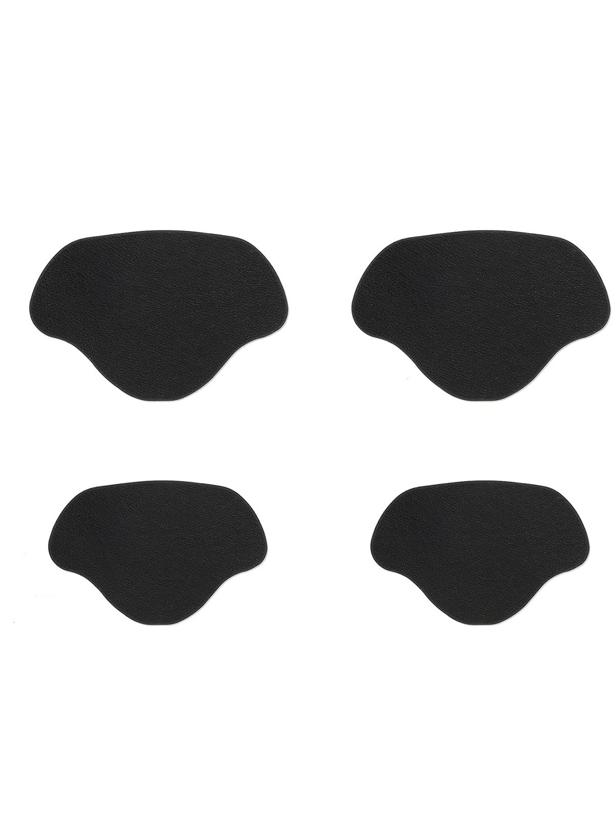 Self-Adhesive Shoe Repair Patches – Heart-Shaped Anti-Slip Insoles For Sneakers & Boots (4-Piece Set, White/Black, Ultra-Fiber Fabric)_viptrois.com