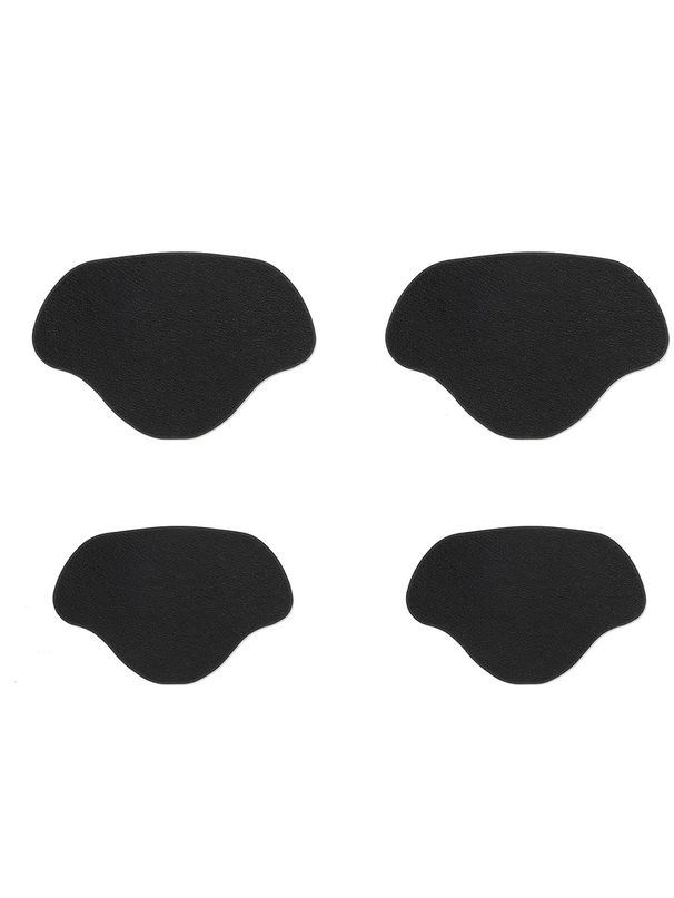 Self-Adhesive Shoe Repair Patches – Heart-Shaped Anti-Slip Insoles For Sneakers & Boots (4-Piece Set, White/Black, Ultra-Fiber Fabric)_viptrois.com