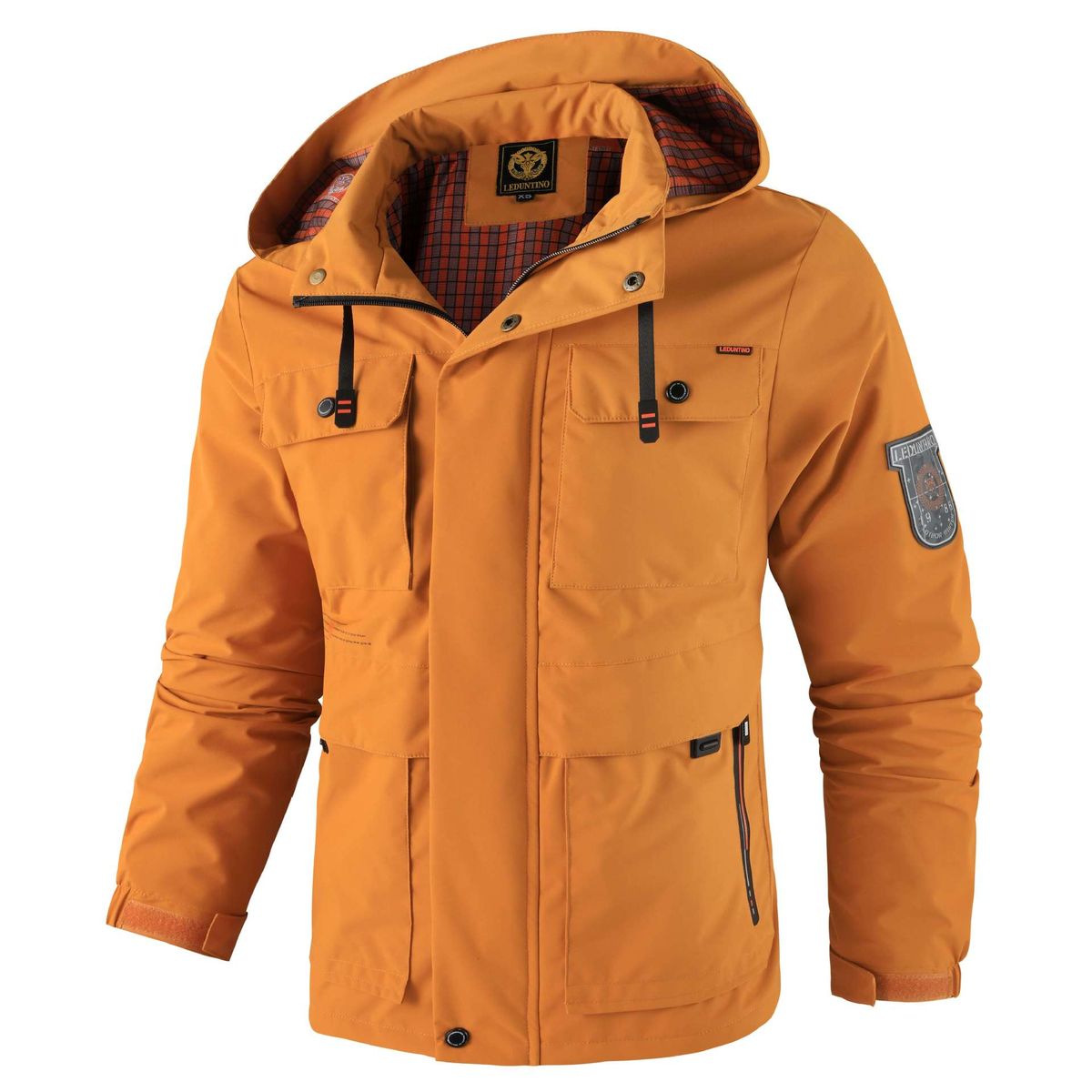 Men's Waterproof Parka Jacket With Hood - Windproof Outdoor Raincoat For Hiking, Travel & Daily Wear_viptrois.com