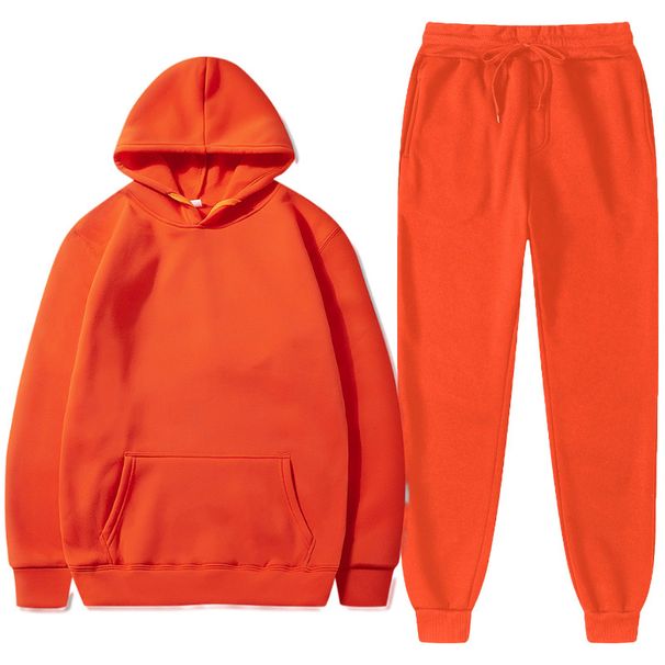 Men's Clothing Autumn And Winter Hooded Sports Sweatshirts For Men And Women Couples Loose Hoodies Plus Velvet Warm Suits_viptrois.com