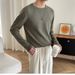 Autumn/Winter Knitted Men's Solid Color Inner Round Neck Long Sleeve T-shirt Sweater_viptrois.com
