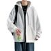 Pure Autumn Hooded Cardigan Heavyweight Sweatshirt Men's Winter New American Style Loose Casual Jacket Top_viptrois.com