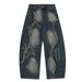 Heavy Washed Vintage Jeans For Men And Women 2025 Autumn New High Waist Slim Straight Wide Leg Pants Trendy_viptrois.com