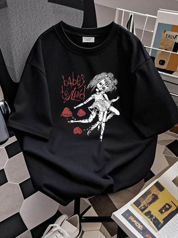Babes In Toyland Sticky Hearts - Unisex T-Shirt Vintage 100% Cotton PTT2176 Soft Summer Fashion Breathable Stretched Stylish Casual Graphic_viptrois.com